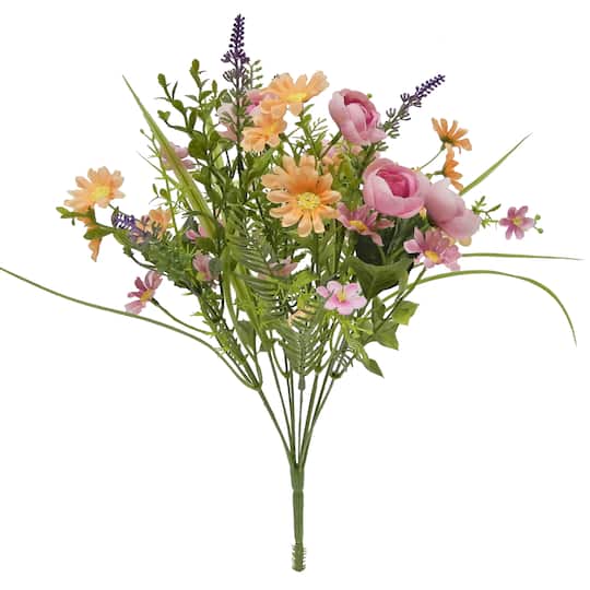 18" Mini Ranunculus Mix Deluxe Bush by Ashland®